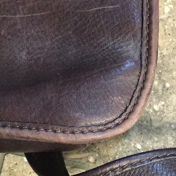 Vintage Fossil handbag, brown leather - Picture 7 of 16